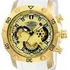 Relógio Masculino Pro Diver Quartzo Branco Dourado - 1