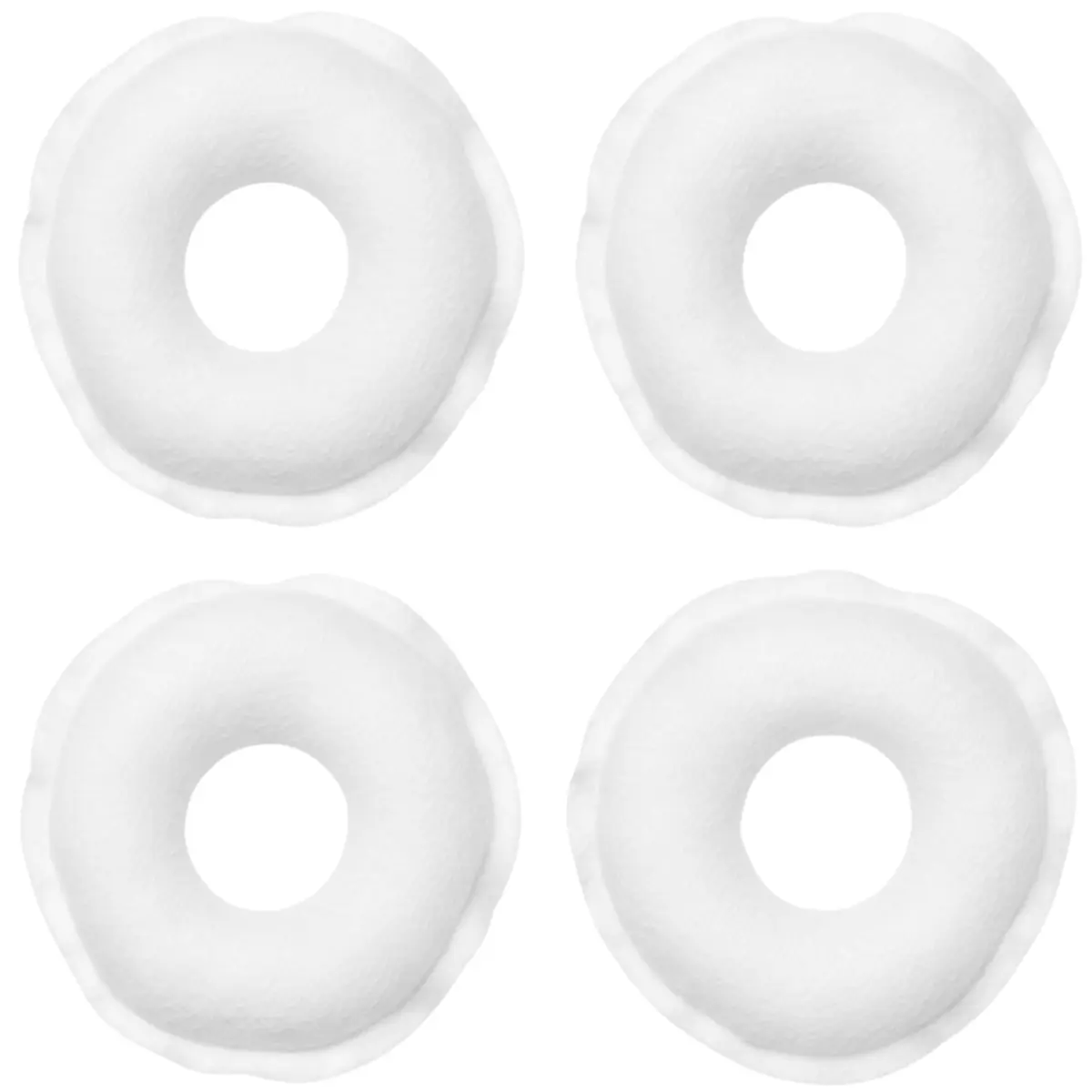 NINA & NINO Rosquinha para Amamentação 10x2cm - Kit com 4 Unidades Branco
