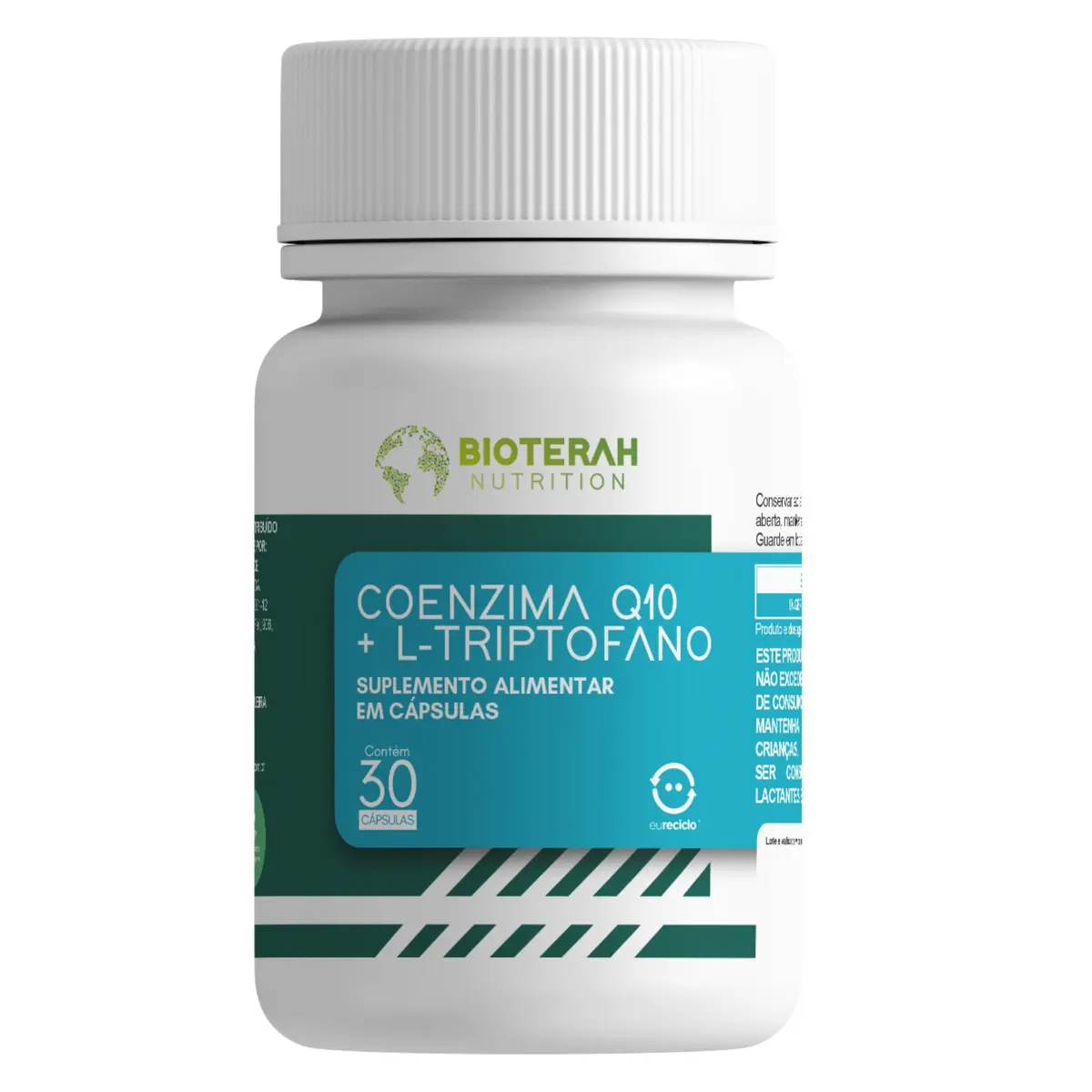 Coenzima Q10 + L-Triptofano 30 Cápsulas BIOTERAH + Pureza Qualidade Suplemento Alimentar