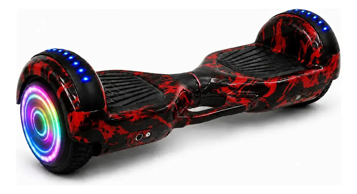 Overboard Skate Eletrico 6.5 Smartbalance Led Bt Variascores Cor Chama Vermelho
