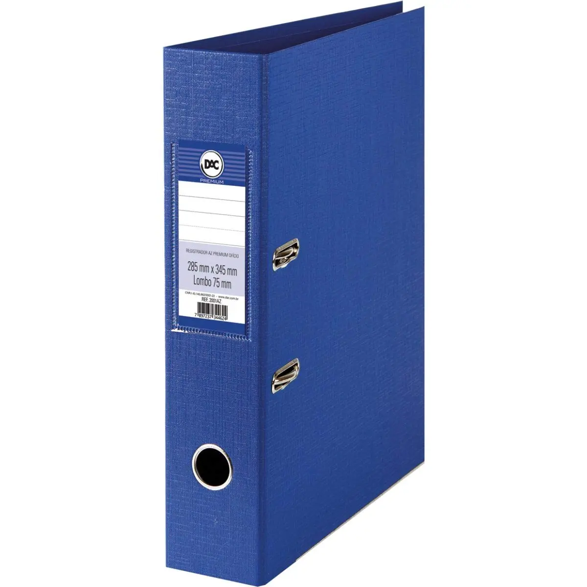 Pasta Registradora Ofício Larga Azul Premium A-Z - Dac