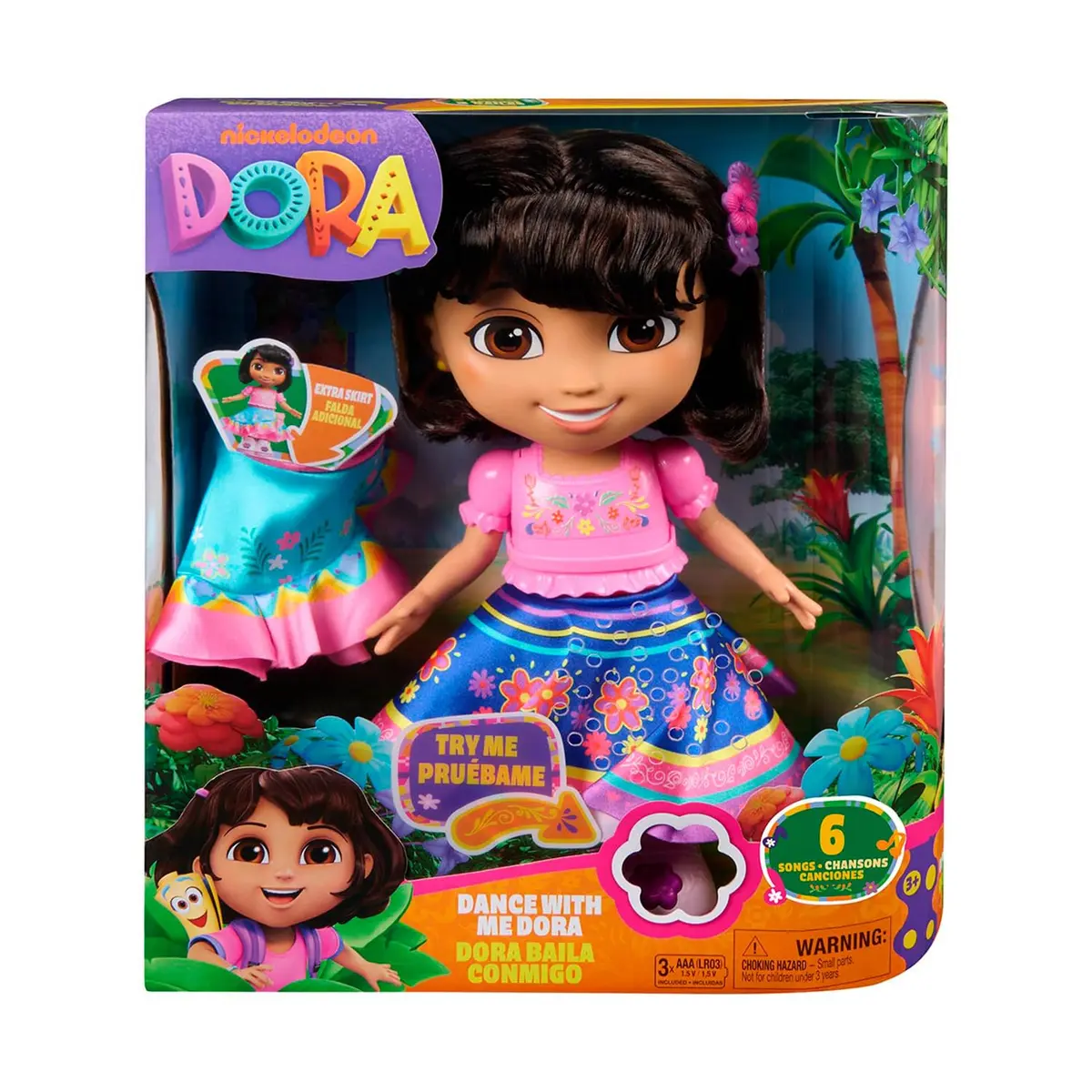 Sunny, Dora Aventureira, Boneca Dora Dançarina, com Saia Giratória e Sons - 1