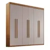 guarda-roupa casal xangai 6 pt 2 gv imbuia e off white - 1