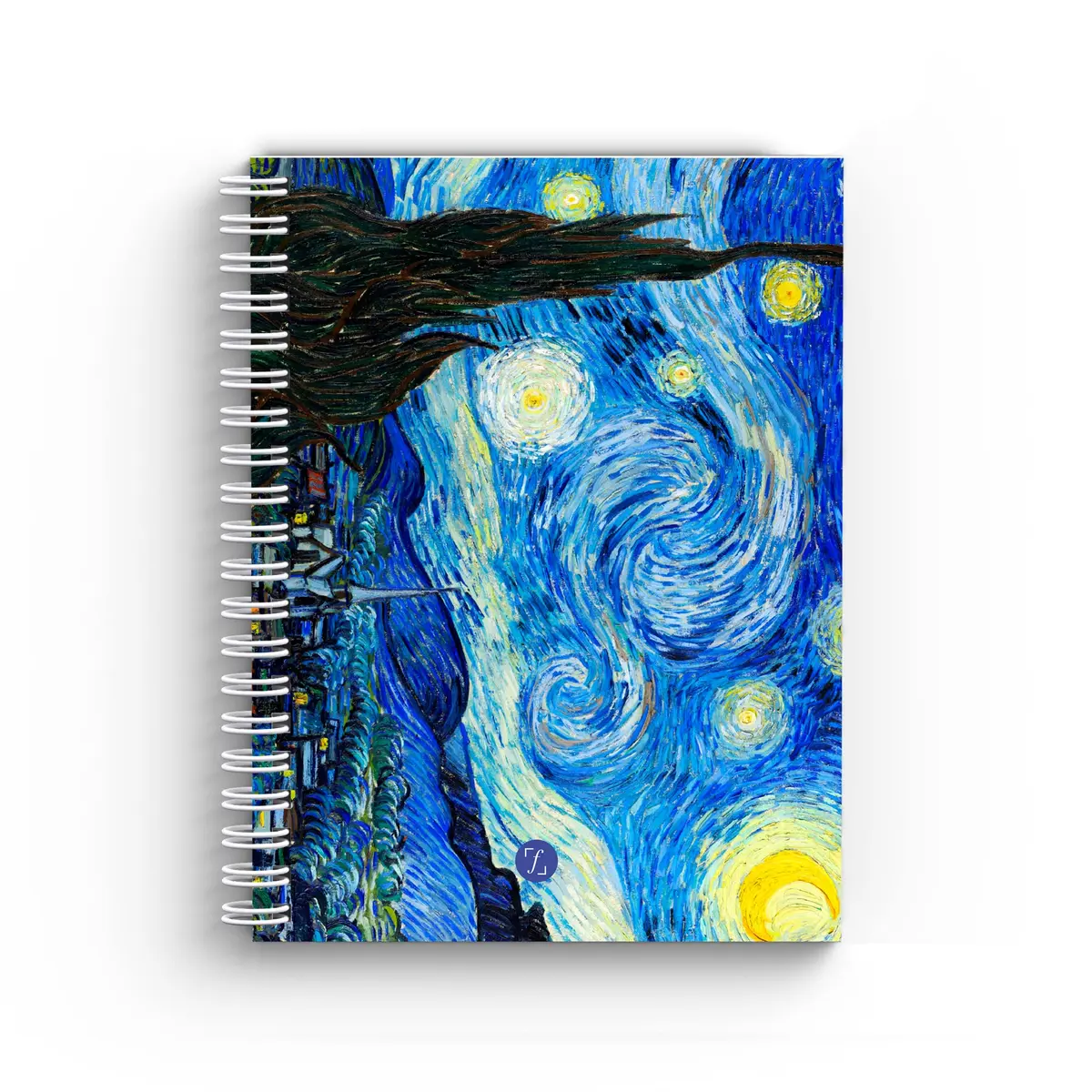 Caderno Pautado Capa Dura A5-80 folhas - Noite Estrelada de Van Gogh - 1