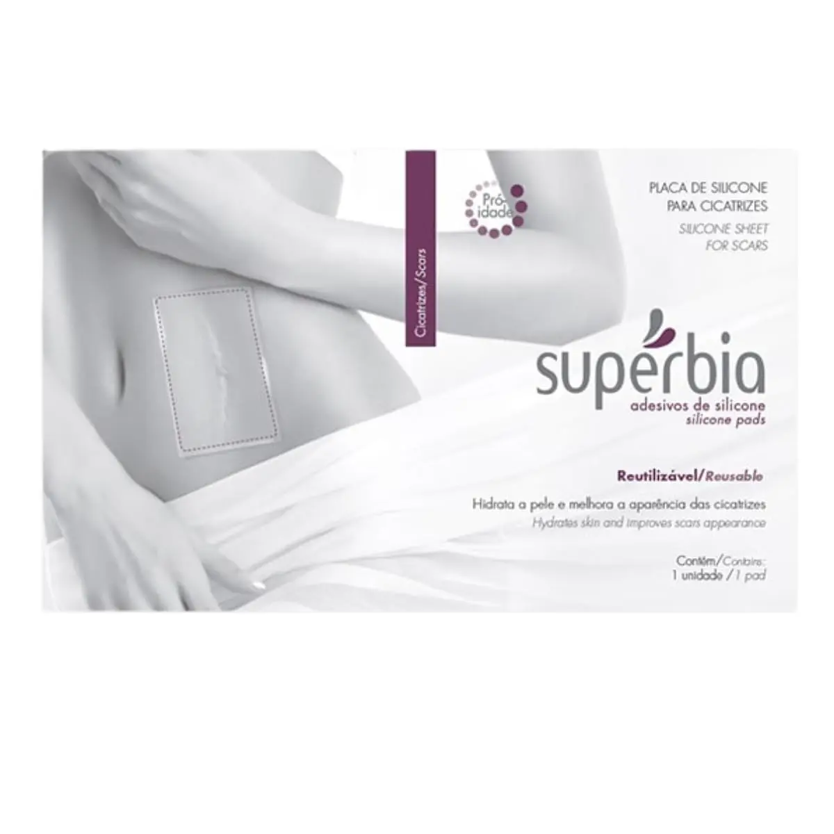 Supérbia Placas de Silicone para Tratamento de Cicatrizes e Rugas