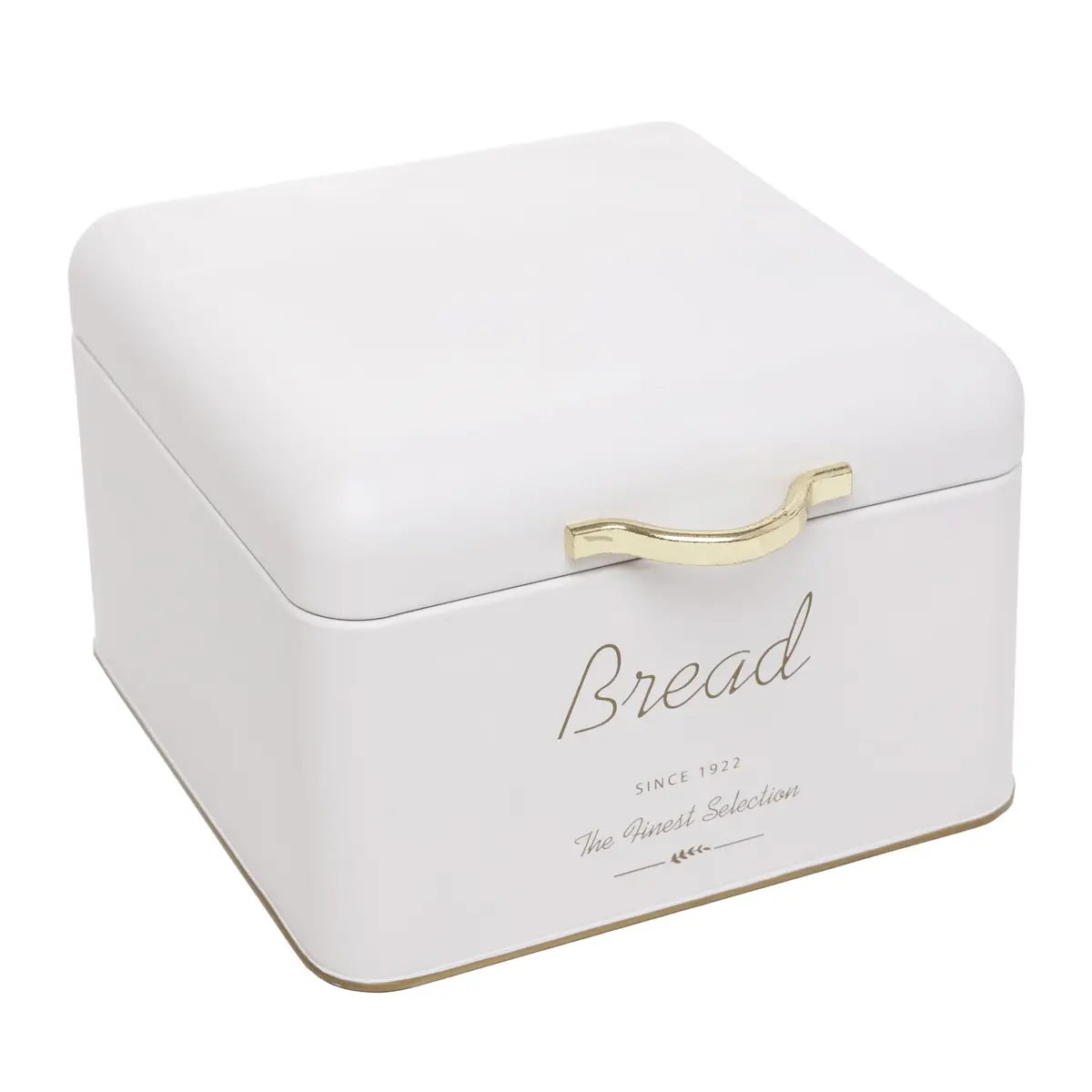 WOLFF - Porta Pão com Alça Olina 18cmx15,5cmx13 cm Off White Metal - 1