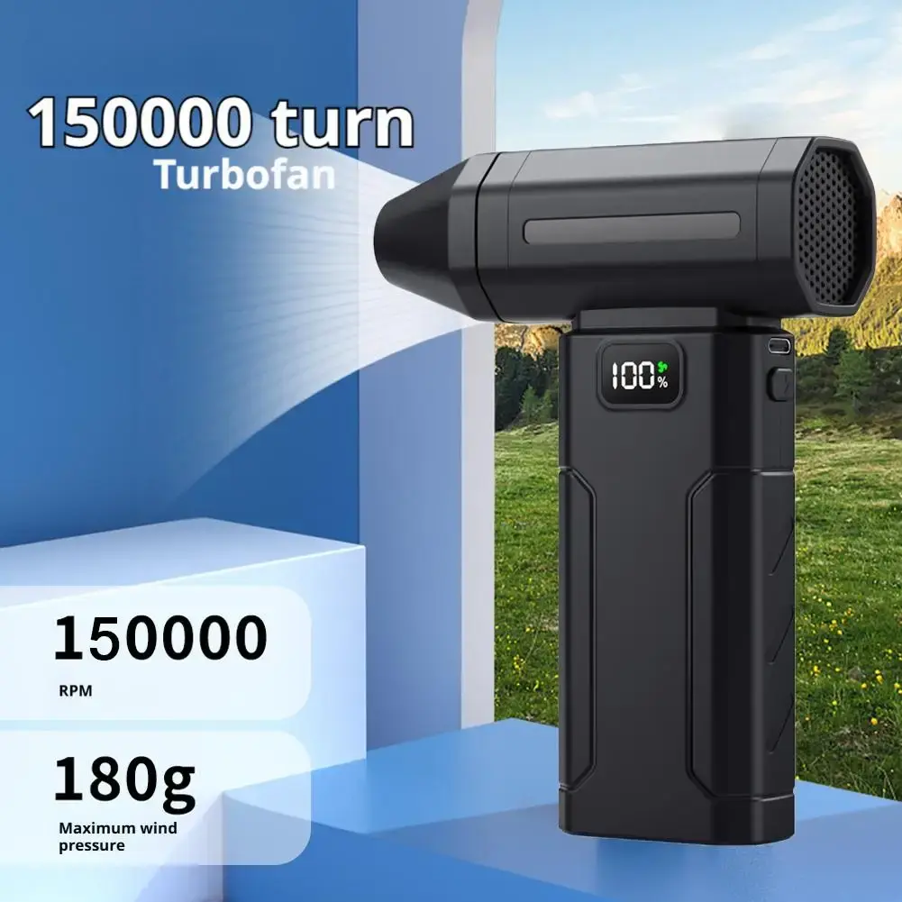 X8 sem escova turbo jet ventilador 150000rpm poderoso ventilador de ar elétrico aspirador pó portátil ferramenta puissant ar para carro - 1