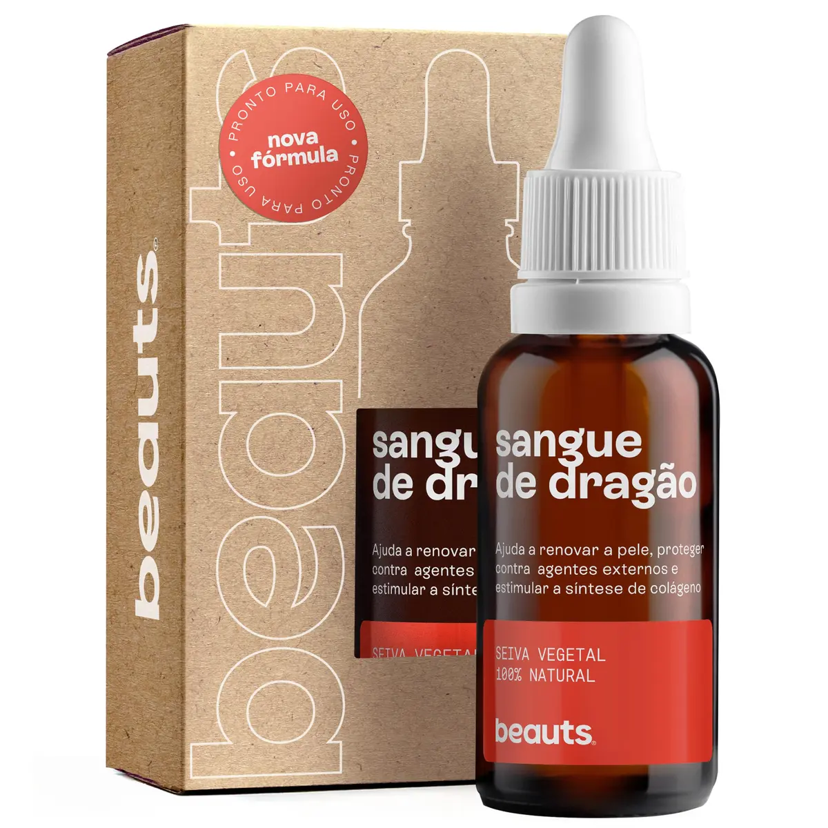 Sangue De Dragão - Auxilia na Regeneração da Pele, Síntese de Colágeno e na Prevenção e Rugas e Manchas - Seiva Vegetal 100% Natural e Vegana - Óleo Sangue de Dragão - 30 mL, Beauts
