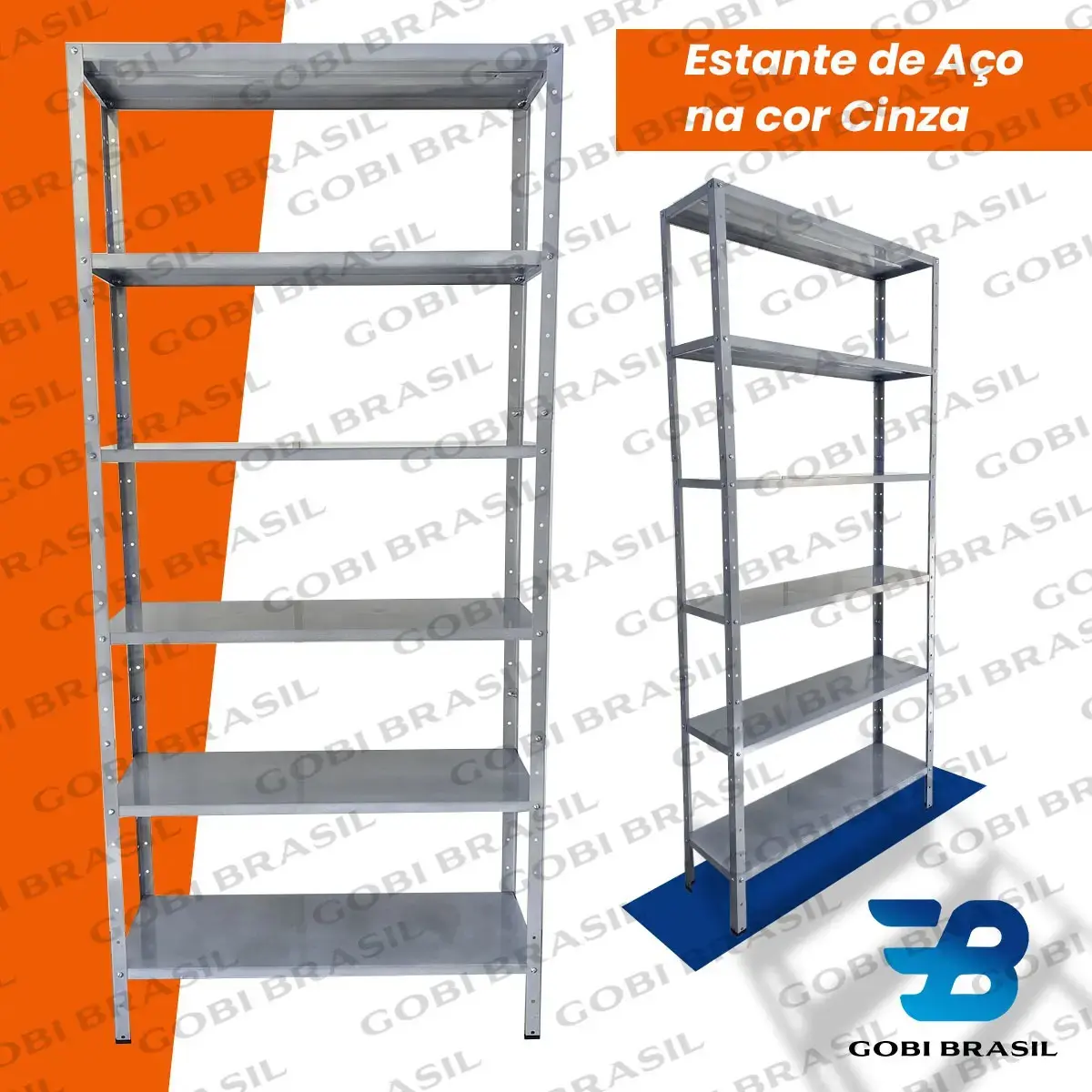 Estante Armario De Aço 5 Bandejas Suporta 120kg Prateleira de aço Prateleira - Gobi Brasil Estante Para Livros thumbnail 6