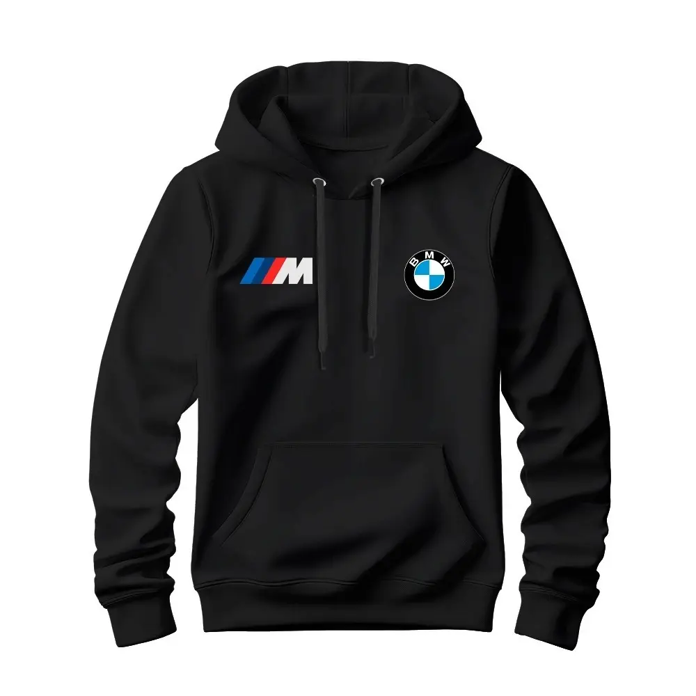 Moletom Masculino Canguru Premium Blusa de Frio Estampado BMW Carro Luxo Importado Algodão - 1