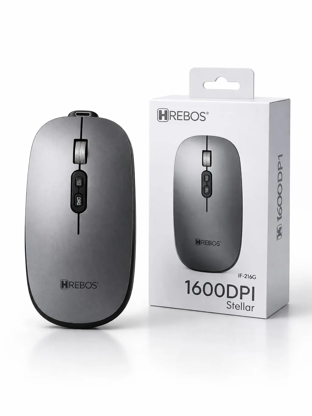 Mouse Sem Fio Bluetooth, Recarregável, Ergonômico, Ultra Fino Bluetooth USB-C DPI Ajustável 1600 Compacto, Silencioso para Notebook, PC, Mac, Trabalho, Escritório, Profissional