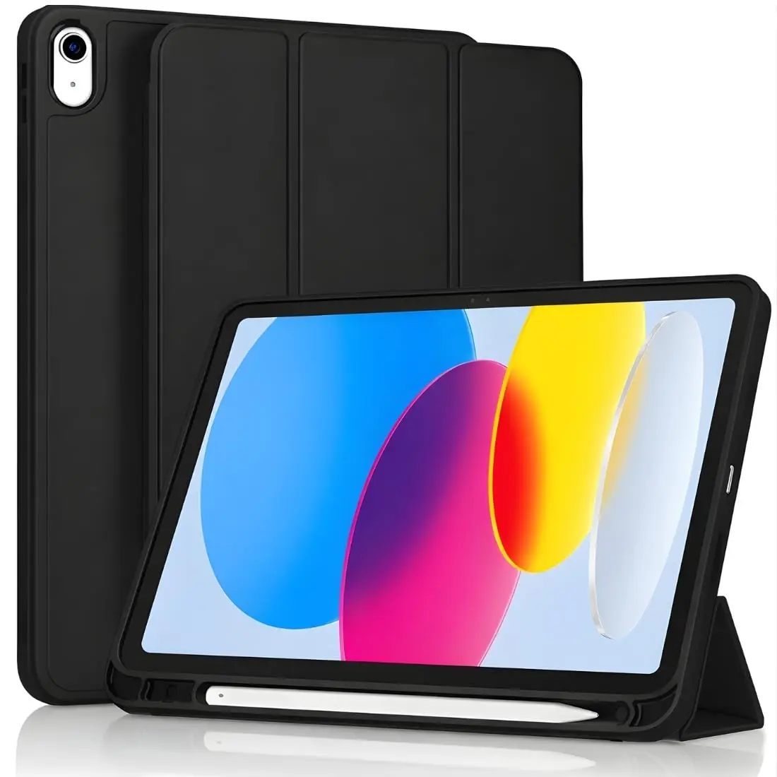 DECART Capa para iPad 11ª/10ª Geração 10,9” A16 2025/2022 – Preto | Case Slim Magnética, Despertar Automático, Suporte Ajustável, Porta Pencil