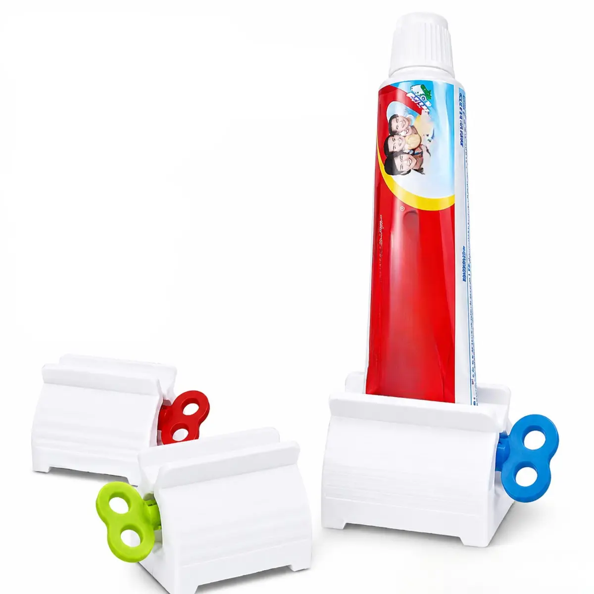 Kit 3 Espremedor De Tubos Pasta Dente Cremes Pomadas Dispenser - 3 cores