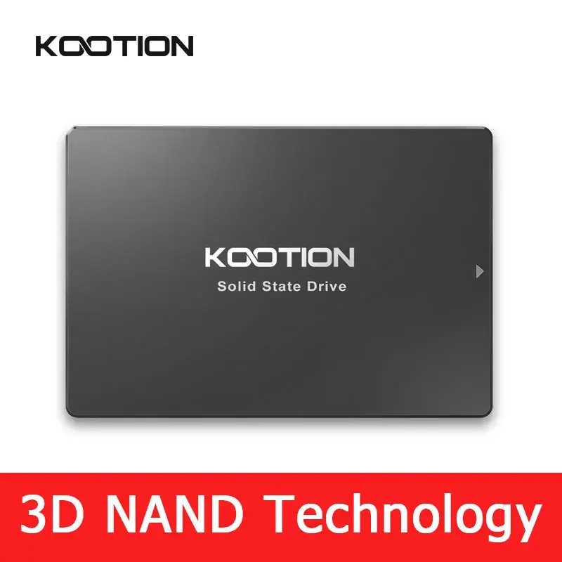 KOOTION X12 SSD SATA 256GB 512GB 1TB 2TB Unidade SSD SATA 3 de 2,5 Polegadas para Laptop, PS4, PC e Desktops - 1