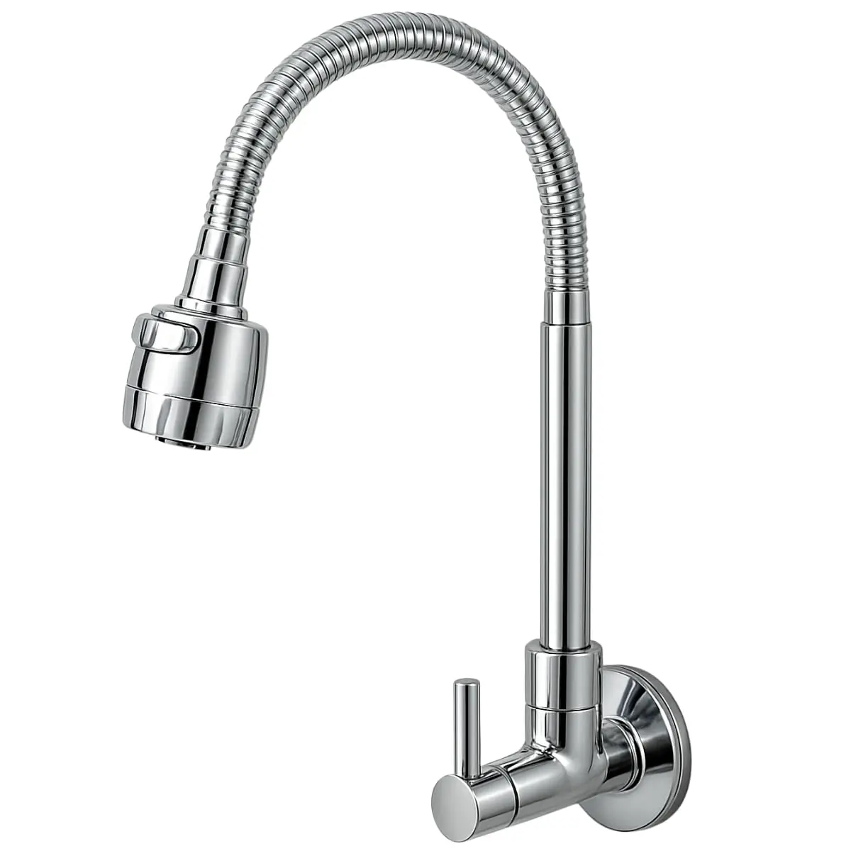 Torneira Gourmet Cozinha Parede Pia Flexível 2 Jatos Abs
