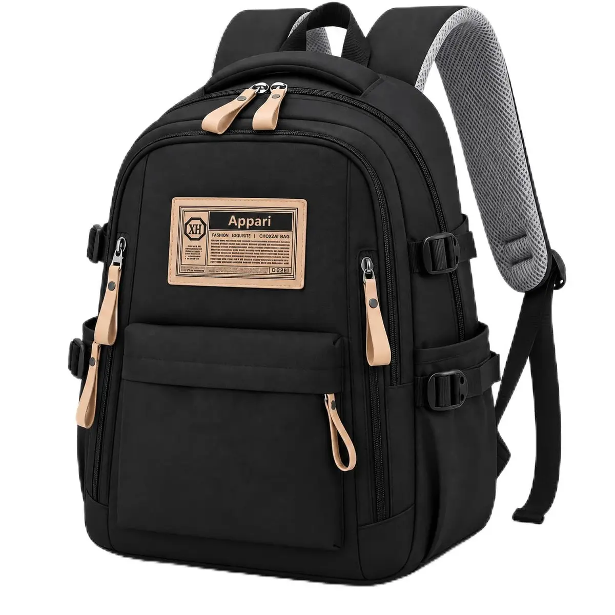 Mochila Notebook Escolar Trabalho Unissex Casual Resistente (Preto) | Modelo Espaçoso e Versátil para Notebook, Faculdade, Escola, Trabalho, Viagem e Uso Diário