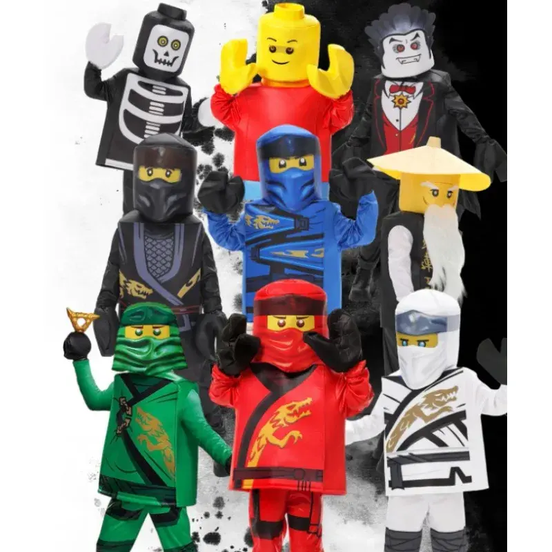 2026 novas crianças roupa de guerreiro escondido cara menino ninja kai & lloyd traje fantasia vestir-se para festas de halloween & reunião cosplay