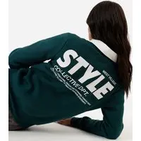 blusa feminina de moletom west verde - 1