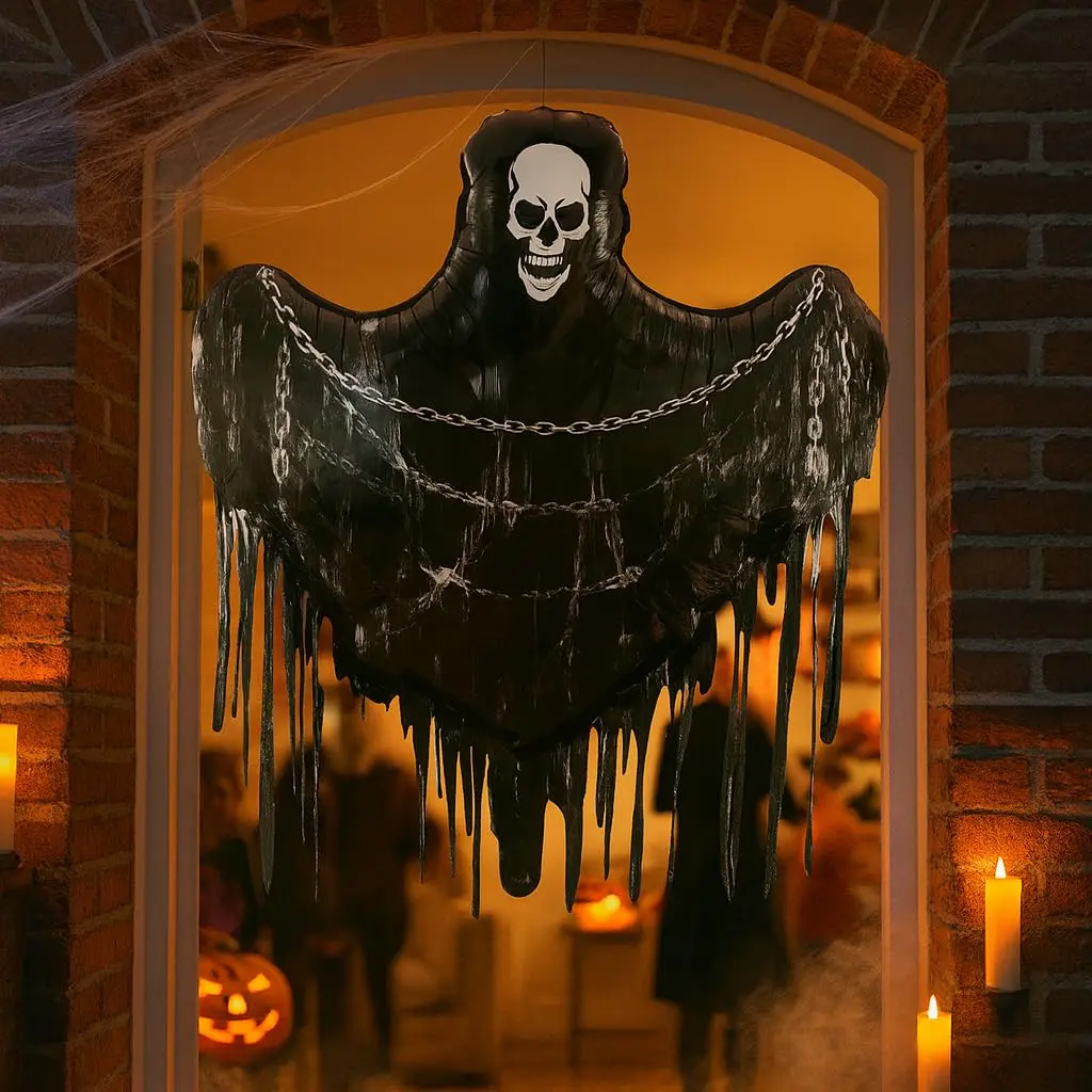 Balão Halloween Caveira Acorrentada Metalizado Foil Cartelado