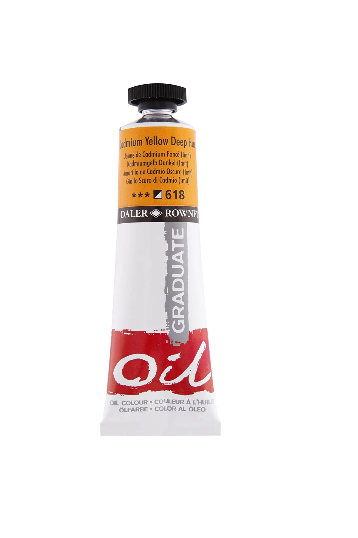 DALER ROWNEY Graduate Tinta Óleo Bisnaga 38ml 618 Amarelo Cadmio Escuro Imit