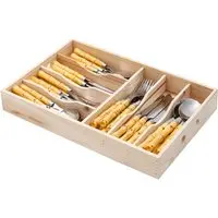 Faqueiro Com 42 Peças Bambu Bege