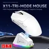 [Moedas R$84] Mouse Sem Fio Attack Shark X11, Sensor PAW3311 com Dock (branco, preto, vermelho) - 1