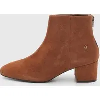 Bota Feminina Capodarte Cano Curto Couro Caramelo - 1
