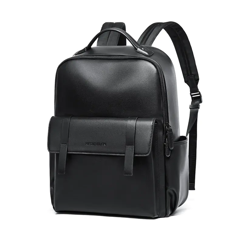 Mate elan mochila de viagem de couro à prova dwaterproof água dos homens negócios 15 Polegada notebook mochila grande elegante adolescentes mochila escolar