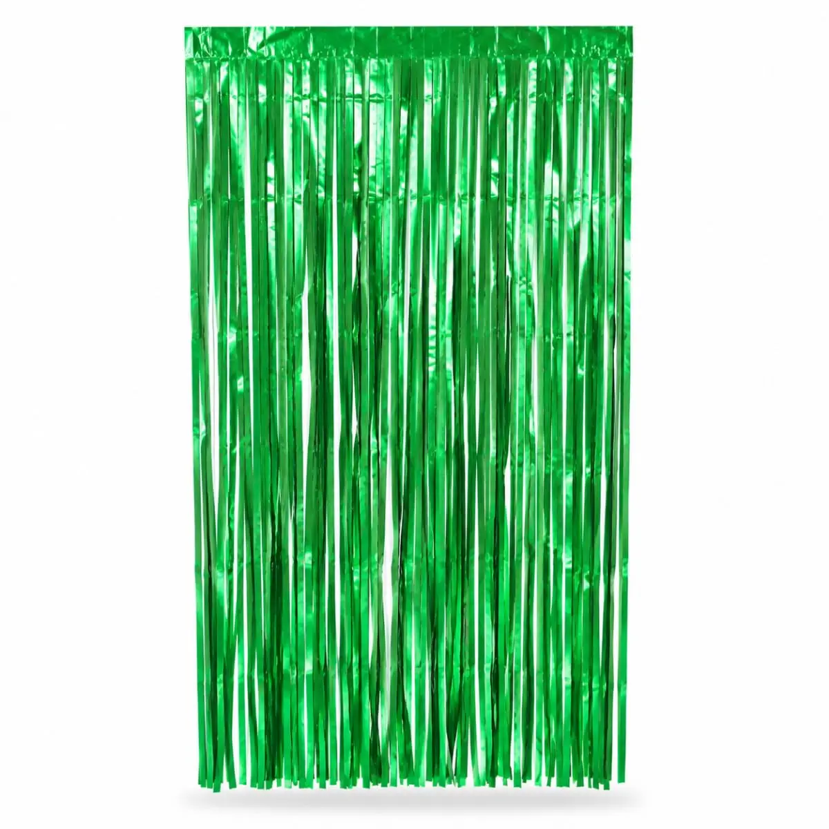 Kit 2 Cortinas Metalizadas 2x1 m para Decoração de Festa Verde