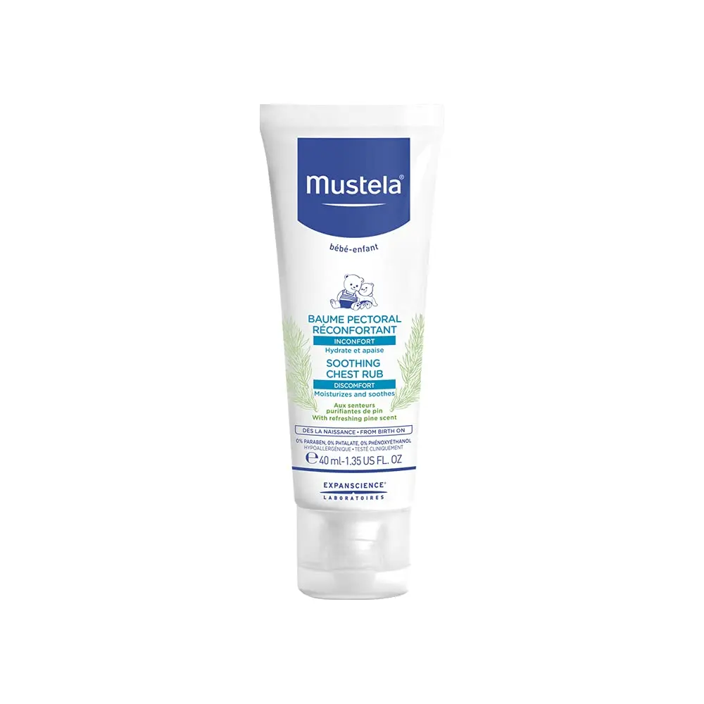 Mustela Bálsamo Peitoral Reconfortante 40 ml, Mustela Bebê, Azul, 40 ml