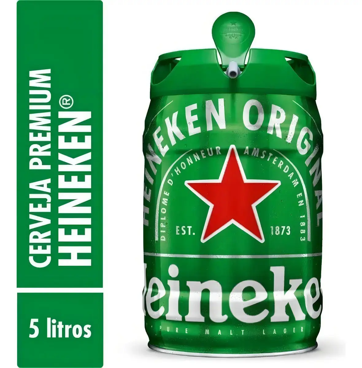 Cerveja Heineken Puro Malte Barril De 5 Litros - 1