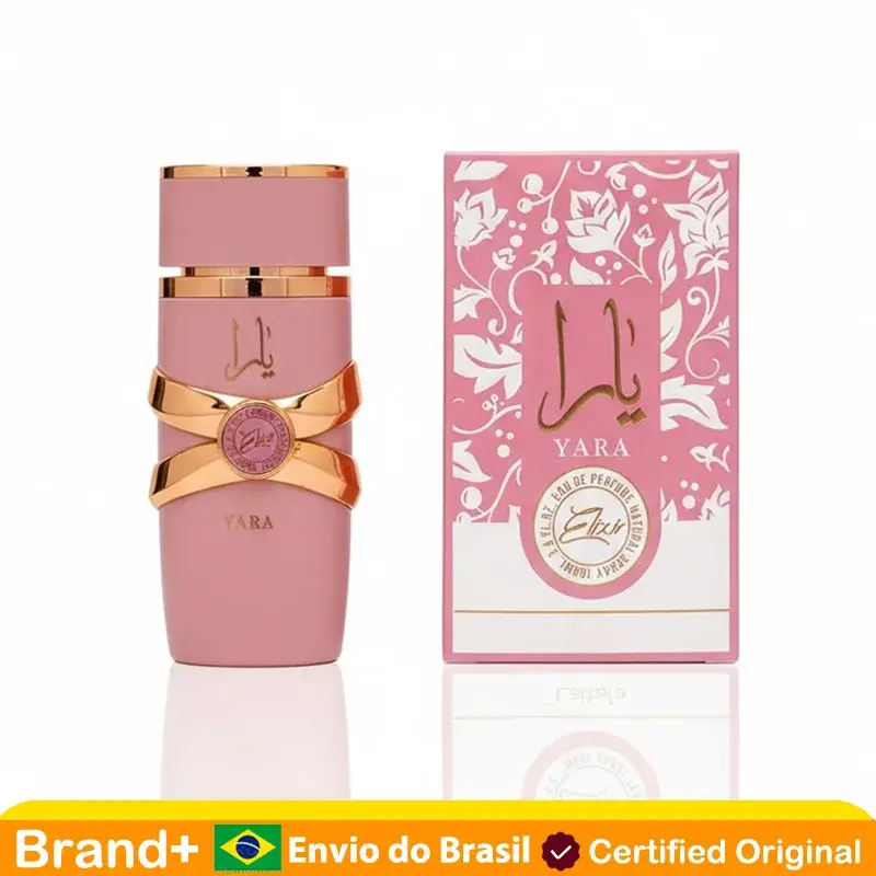 Perfume Árabe Original Yara Elixir Frutado Doce Gourmand Âmbar Eau De Parfum Spray Fragrância de Longa Duração para Mulheres 3.4 Onças