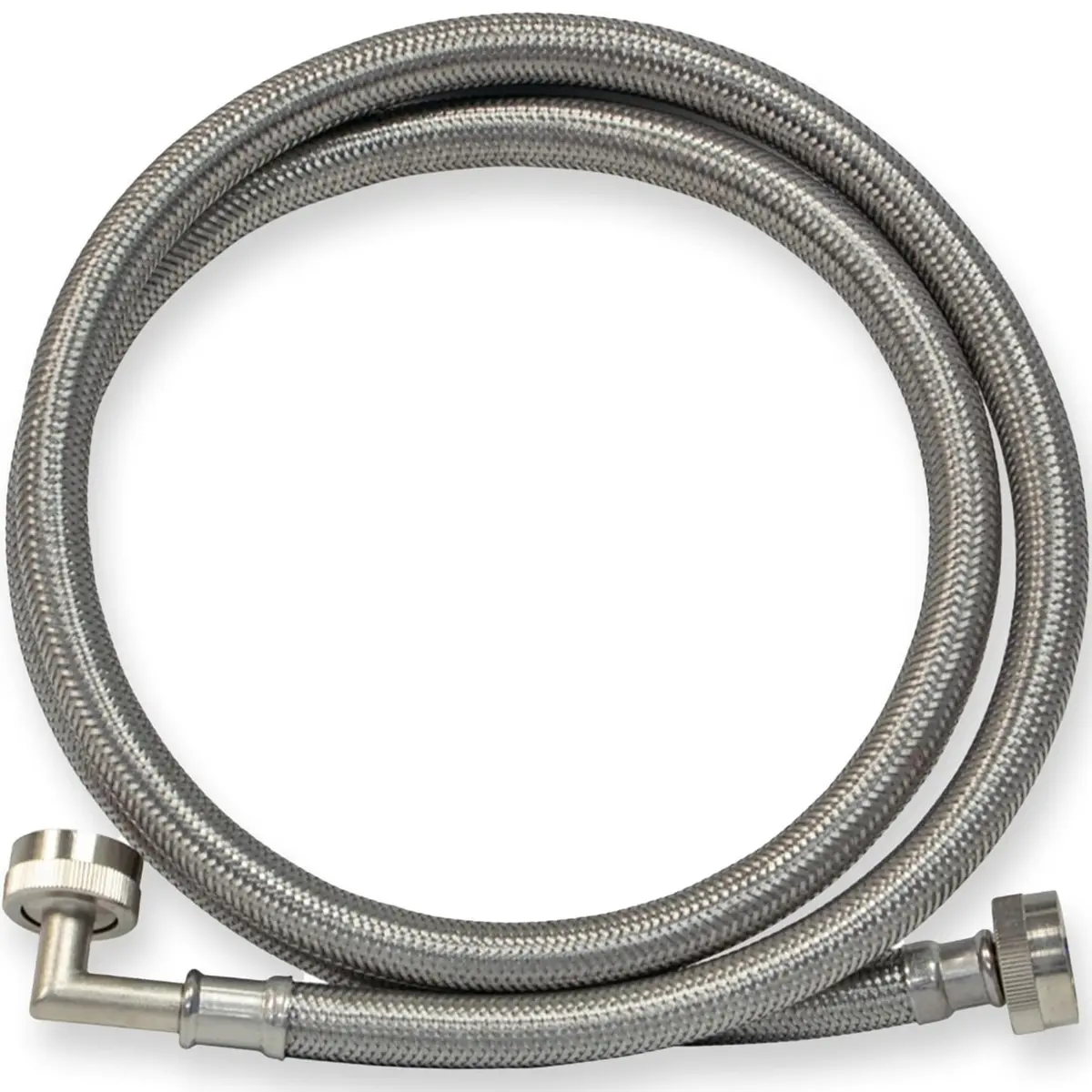 Eastman Mangueira para máquina de lavar de aço inoxidável 48375 com cotovelo, 1,8 m