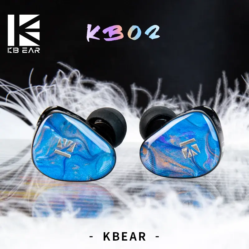 Fones de Ouvido Intra-auriculares Hifi KBEAR KB02 10mm+10mm com Design de Cabo Destacável e Driver Dinâmico de Condução Óssea