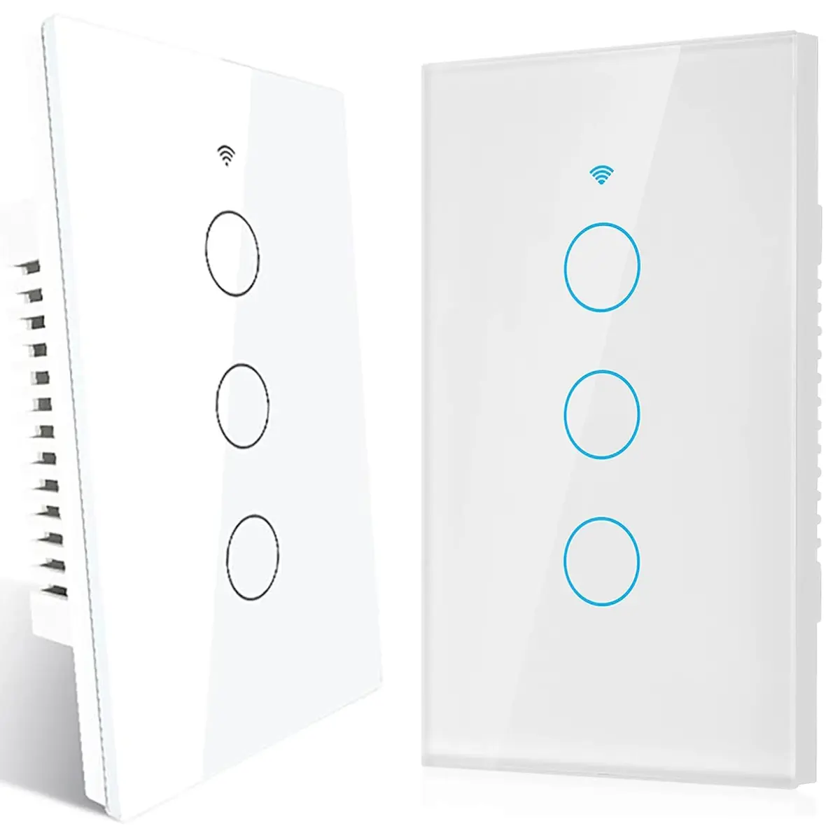 Interruptor Smart Wifi Inteligente Touch Digital 1/2/3 botões (3 botões)