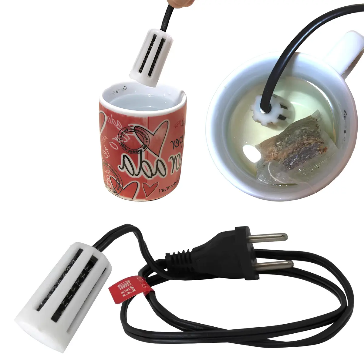 Aquecedor Elétrico de Líquidos Ebulidor Aquecedor De Água Rabo Quente RQ, 770W/830W, 80cm de Cabo, IPX7, Bivolt 110V/220V (127, Volts)