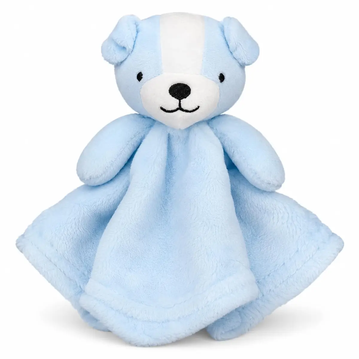 Naninha Premium para Bebê 30x30 Antialérgica Urso Azul | Paninho de Conforto, Pelúcia Macia para Sono do Bebê, Para Berço Carrinho, Enxoval de Recém-Nascido