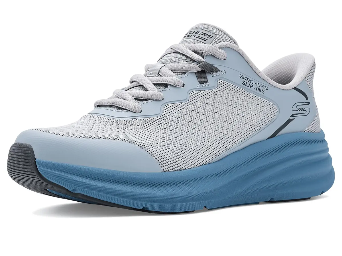 Tênis Skechers De Treino Bobs Skillz Slip Ins Masculino Cinza Escuro/Azul, 39 - 1