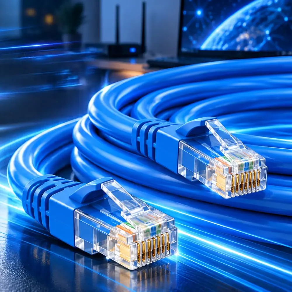 Cabo de Rede 15 Metros Gigabit 1000Mbps Cat5E Ethernet RJ45 - 100 MHz. | Cabo LAN para PC, Notebook, Roteador, TV, Videogame e CFTV