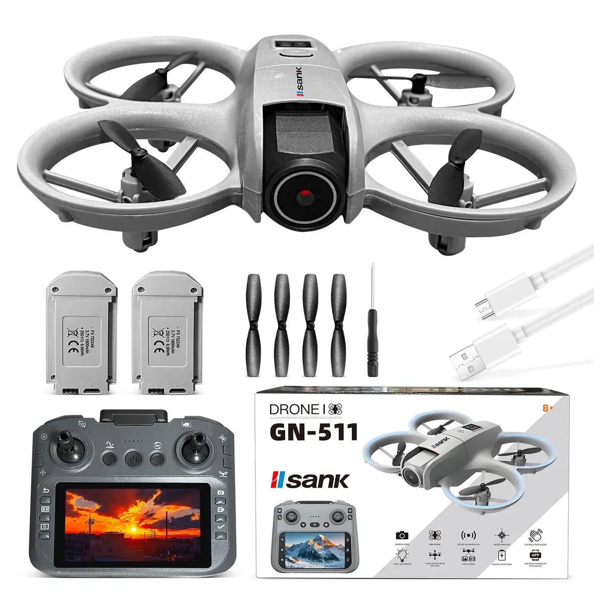 Drone Com Camera L28S Drone Profissional HD 4K FPV WiFi Mini Controle Remoto 6CH DroneQuadricóptero Posicionamento de Fluxo óptico por Alimentação sem Escovas