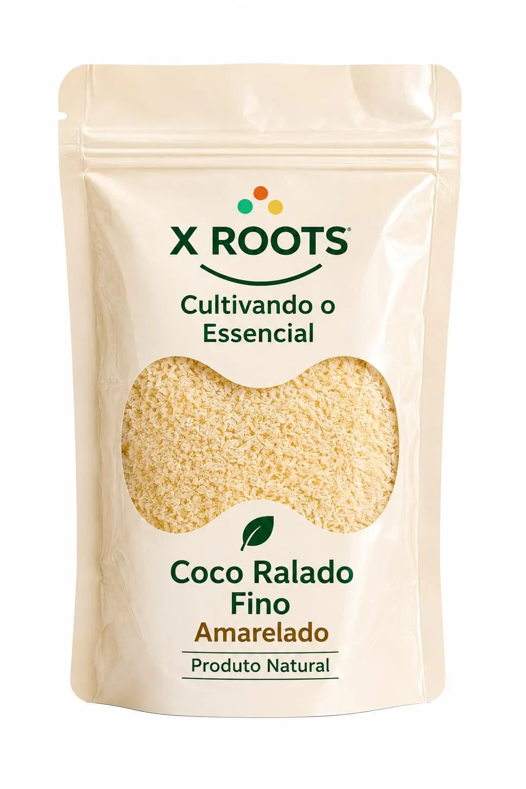 Coco Ralado Fino Amarelado X Roots 1kg | Ideal para Confeitaria