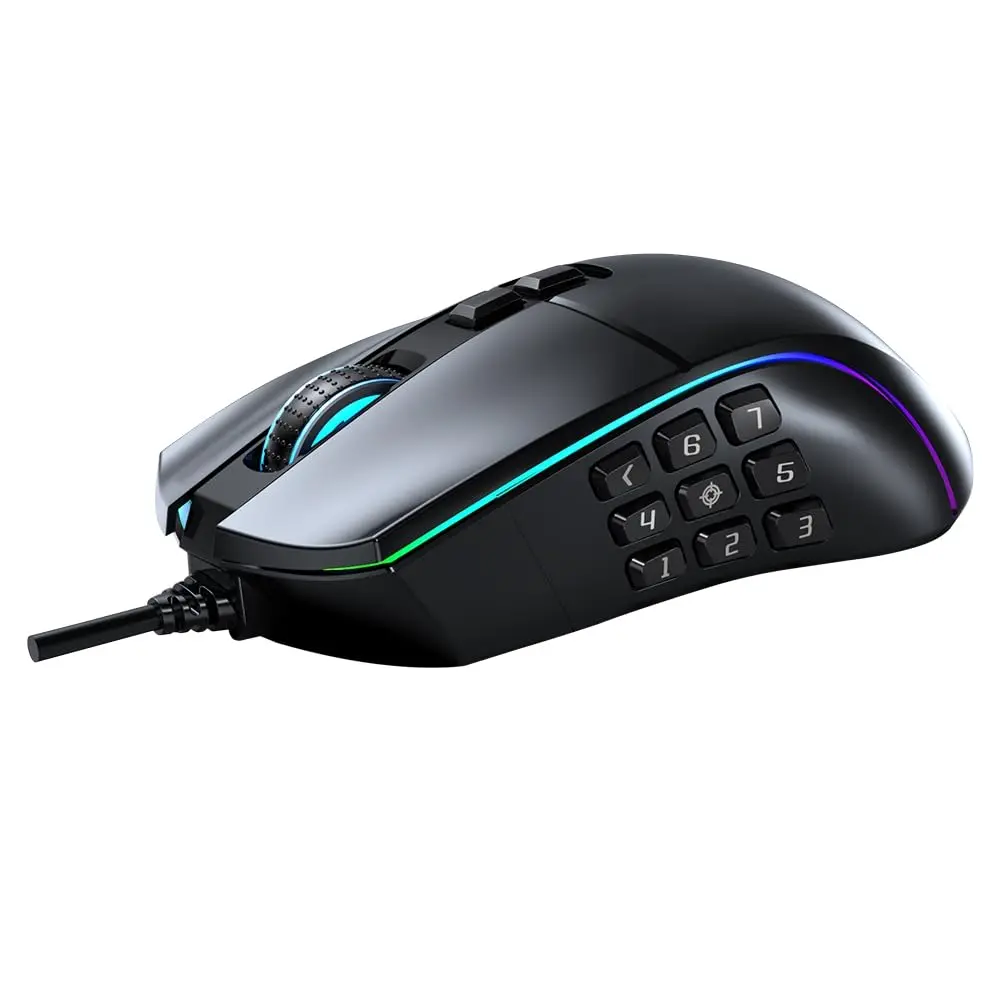 Mouse Gamer Rolf 14 Botões Com Fio 10000DPI Warrior - MO420 - 1