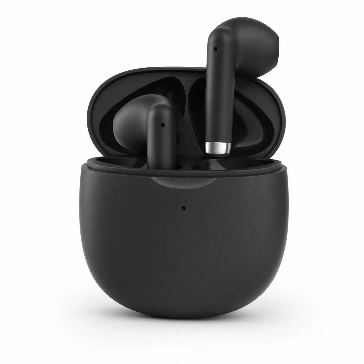 Fone de Ouvido Sem Fio Plus, Bluetooth 5.0, preto, IPX4, Controle Touch, Redução de Ruído, Bateria 320mAh. Disponível nas cores branca, rosa, lilás e preto (lilás)