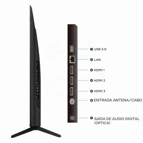 Smart TV TCL 55 Polegadas QLED 4K P7L WiFi Bluetooth Google TV HDR10+ 120 Hz VRR AIPQ 55P7L thumbnail 5