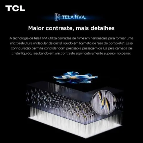 Smart TV TCL 55 Polegadas QLED 4K P7L WiFi Bluetooth Google TV HDR10+ 120 Hz VRR AIPQ 55P7L thumbnail 7