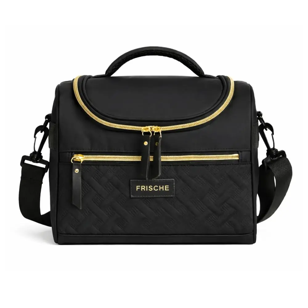 Bolsa Térmica Premium Lancheira Marmita Impermeável com Alça Ajustável Grande para Trabalho Academia Faculdade e Escolar, Lancheira Termica (Preto)