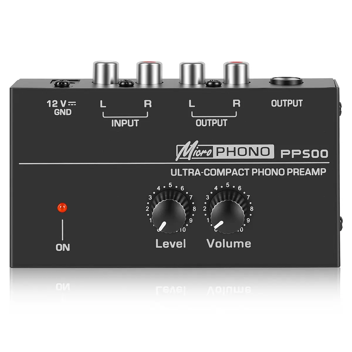 110-240 V Amplificador de Fone de Ouvido Estéreo, 4 Canais Caixa de Som de Áudio Estéreo de Metal, Pre Amplificador para Toca Discos de Vinil
