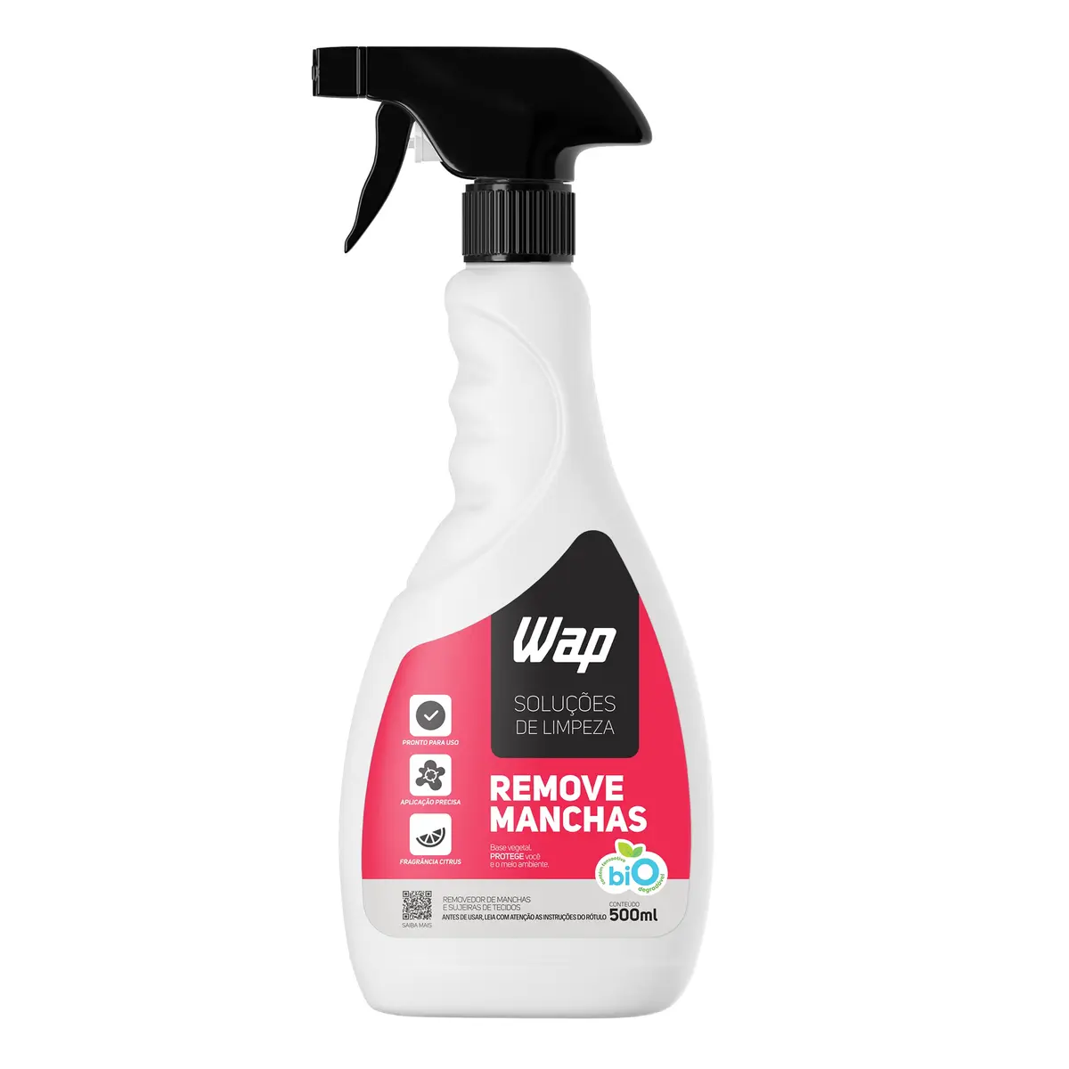Removedor de Manchas de Tecidos e Estofados WAP REMOVE MANCHAS 500ML, Branco e Rosa - 1