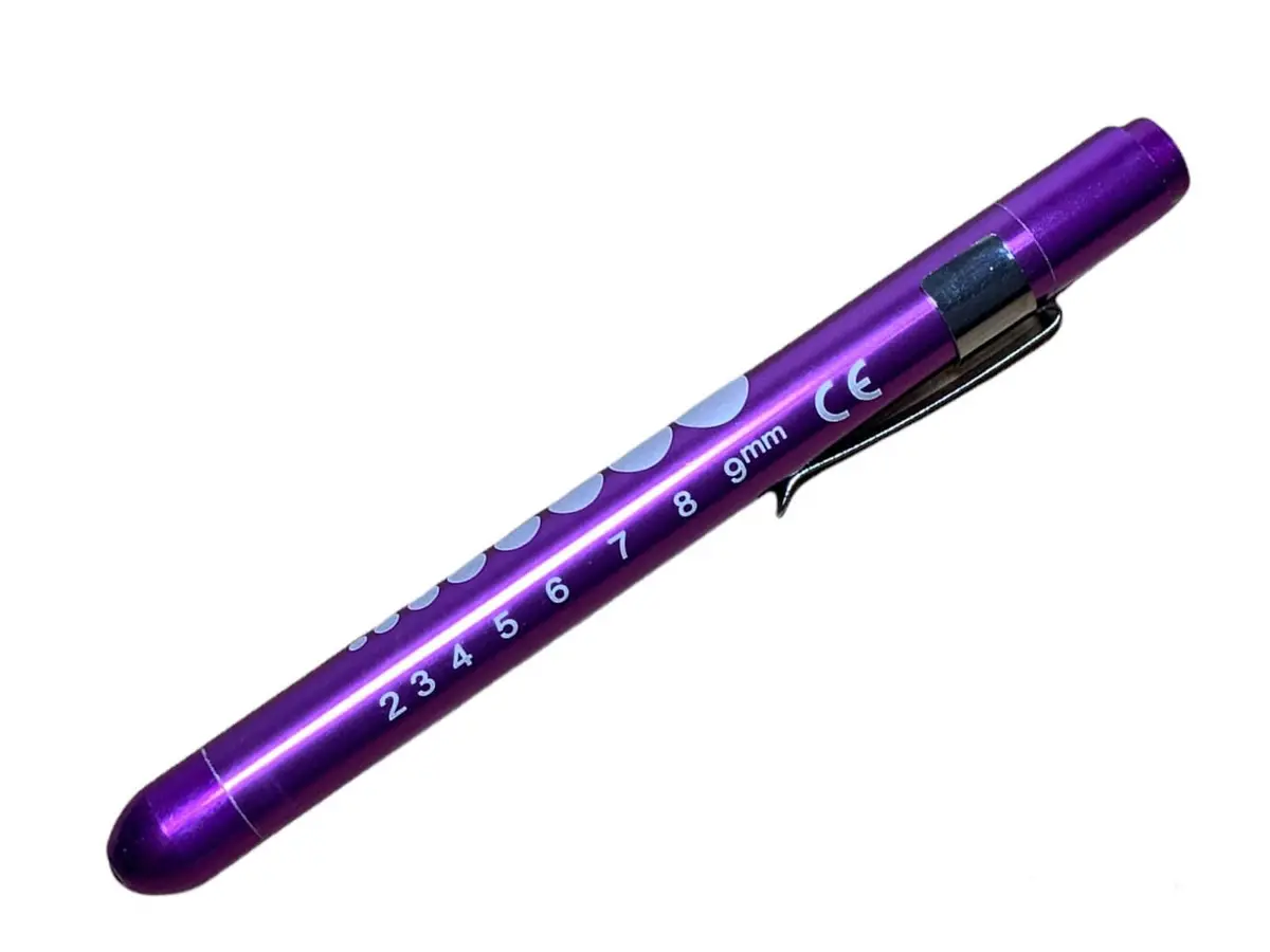 Lanterna de LED profissional portátil para diagnóstico clínico, exame oftalmológico, caneta de verificação de pupila, luz para médico enfermeiro, DocBeam (ROXO)
