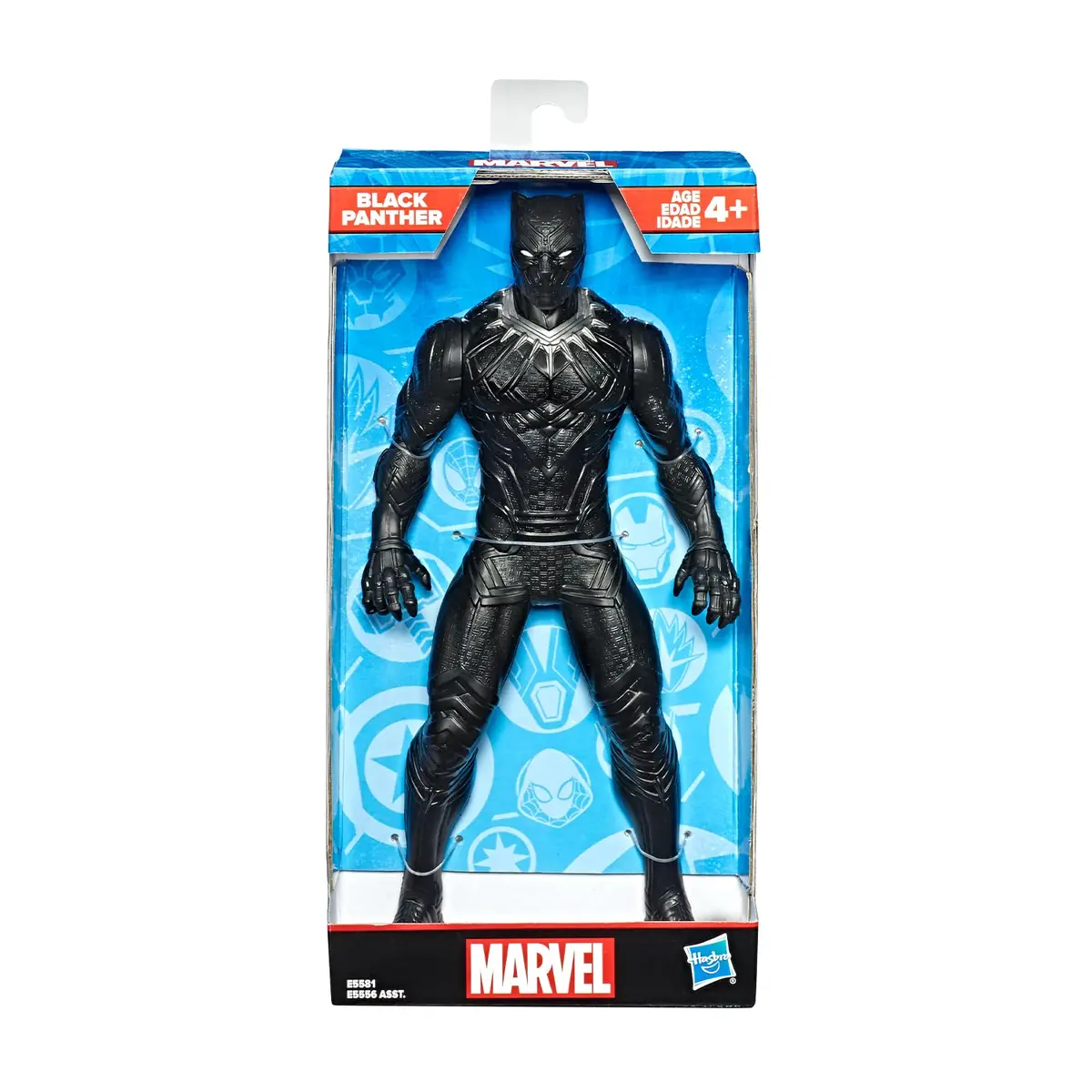 Marvel, Action Figure, Pantera Negra, Mighty Hero Series - Brinquedo de Herói com 24 cm, Articulado - A partir de 4 Anos